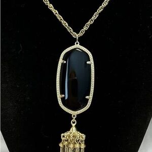 Kendra Scott Rayne Gold and Black Pendant Necklace